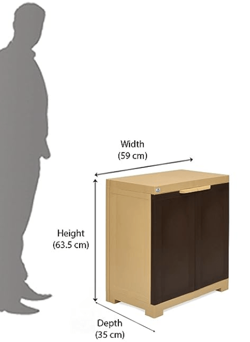 Nilkamal Freedom Mini Small (FMS) Plastic Cabinet for Storage| Space & Clothes Organizer| Shelves| Cupboard| Almari| Wardrobe| Living Room| Adult & Kids| Multipurpose for Home Kitchen & Office - Image 4